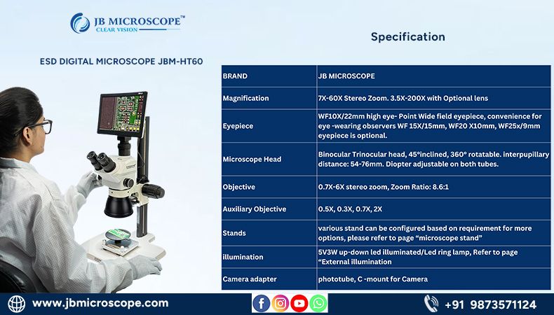 Digital Stereo Microscope 100x Zooming Inspection System manufacturer in Haryana