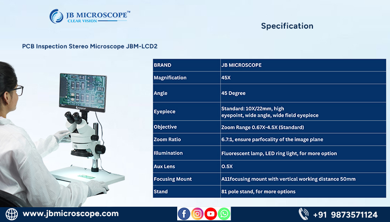 Digital Stereo Microscope 100x Zooming Inspection System manufacturer in Haryana