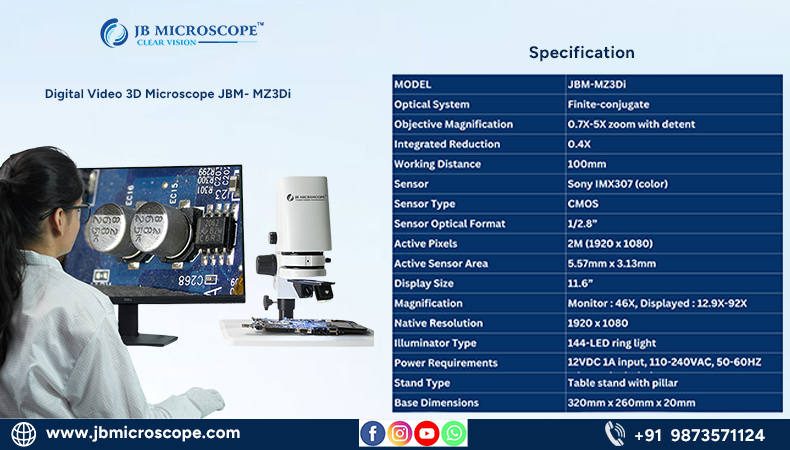 Digital 3D video Inspection Microscope manufacturer in faridabad
